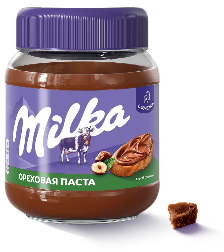 Банка с кремом Milka